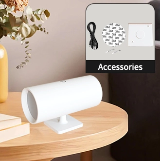 Details of Two-way cylindrical LED wall light Installation