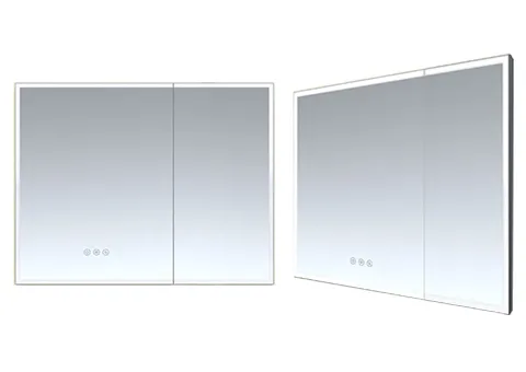 Four-Sided Illuminated Double-Door Medicine Cabinet