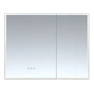 Details of Four-Sided Illuminated Double-Door Medicine Cabinet Cabinet space