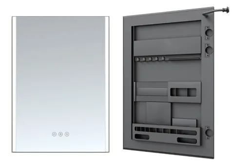 Two-Sided Illuminated Double-Door Medicine Cabinets