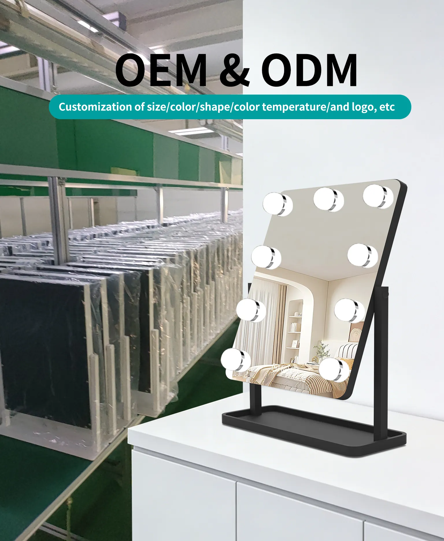 Custom & Wholesale Solutions for Personalized Makeup Mirrors